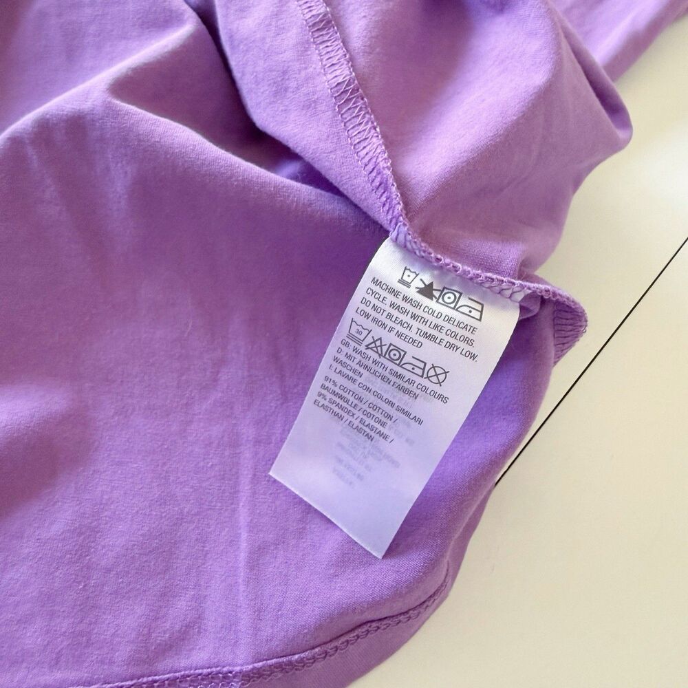 Attitudes by Renee Dress Sz 1X Regular Jersey Knit Purple Cotton Stretch Lilac - Picture 16 of 16